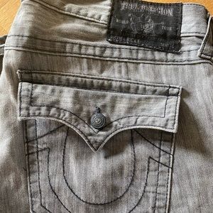 Men Grey True Religion Jeans